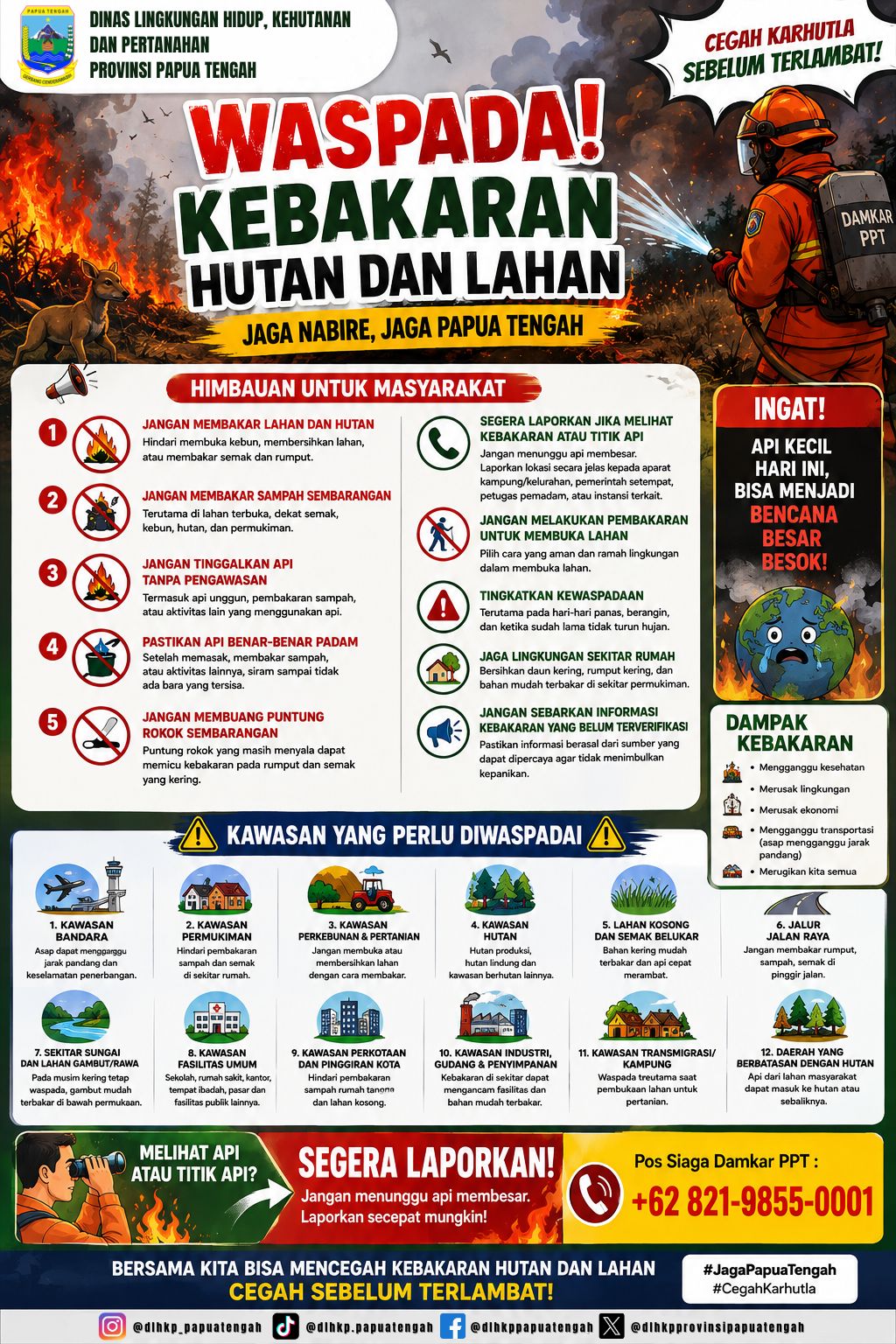jangan bakar hutan sembarangan ciptakan dogiyai dou ena