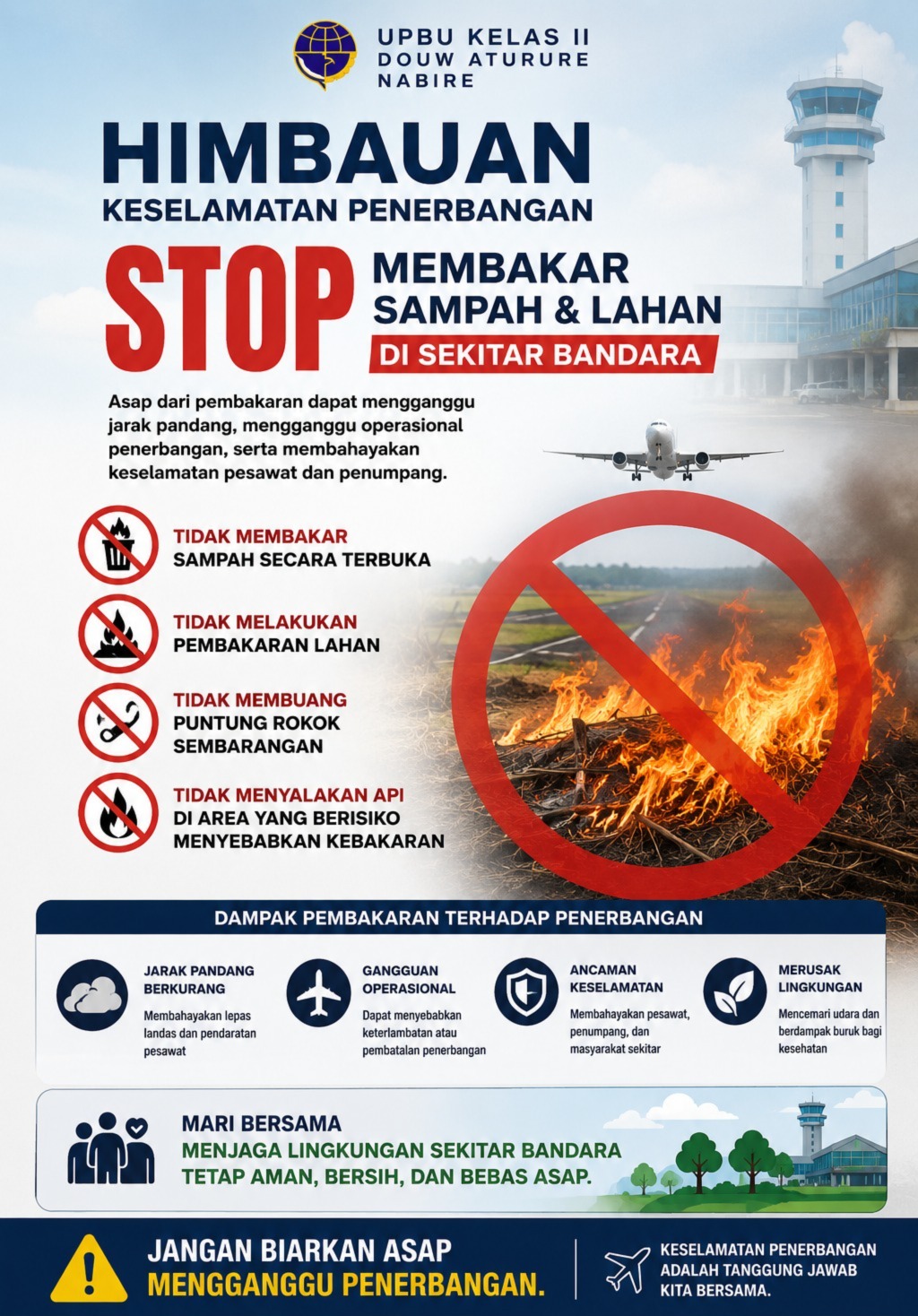 dilarang keras membakar hutan sembarangan ciptakan dogiyai dou ena